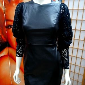 Express faux. Leather dress